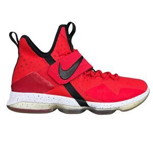 Nike Lebron XIV 14 University Red Lace Up Basketball Sneakers Size US 11